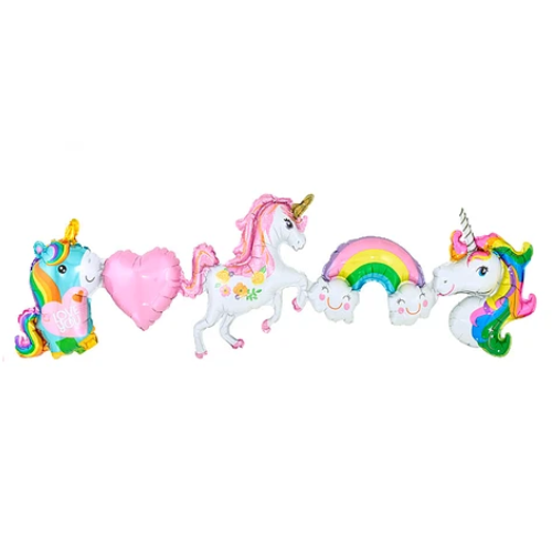 Globo Metalico Unicornio 26x105Cm-1