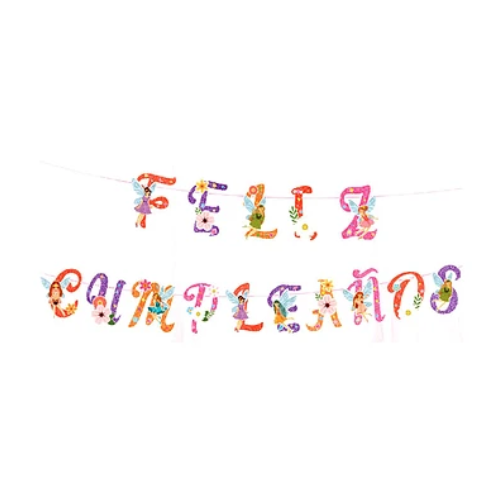 Guirnalda Feliz Cumpleaños Hadas 5m-0