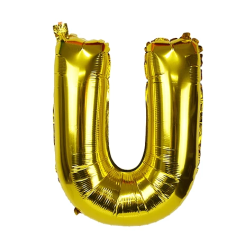 Globo Letra U Oro 16 Pulgadas-0