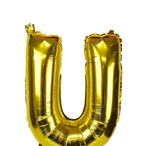 Globo Letra U Oro 16 Pulgadas-1