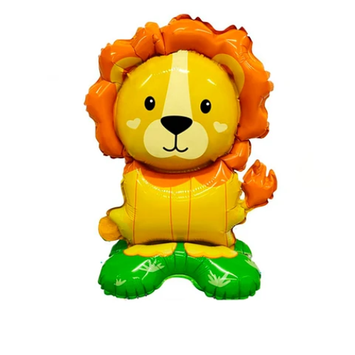 Globo Metalico Leon Con Base 40x60 cm-0