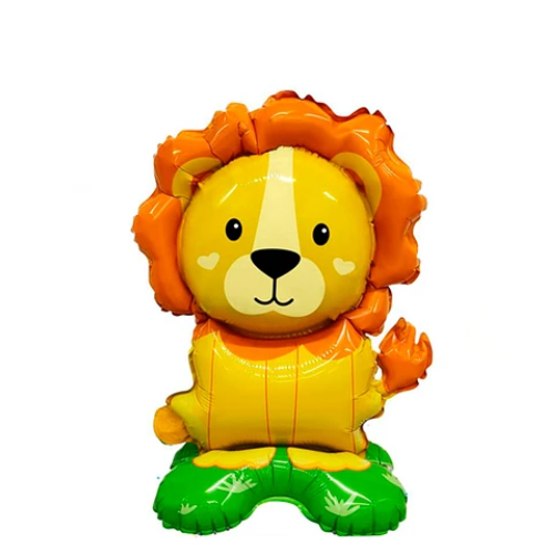 Globo Metalico Leon Con Base 40x60 cm-1