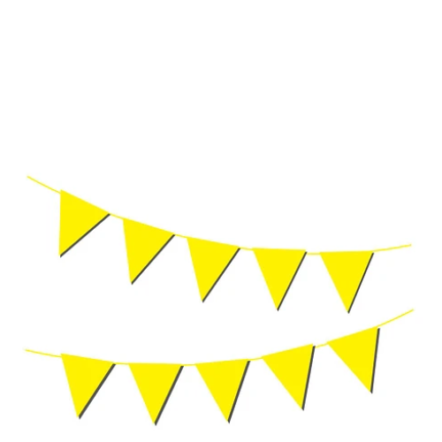 Guirnalda De Banderines Amarilla 10pcs 3m-1