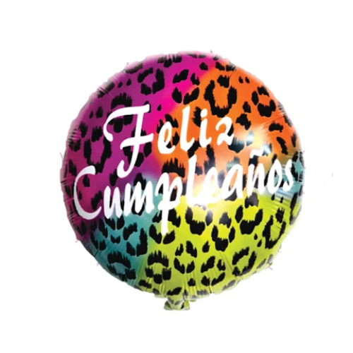 Globo Metalico Feliz Cumpleaños Animal Print-0