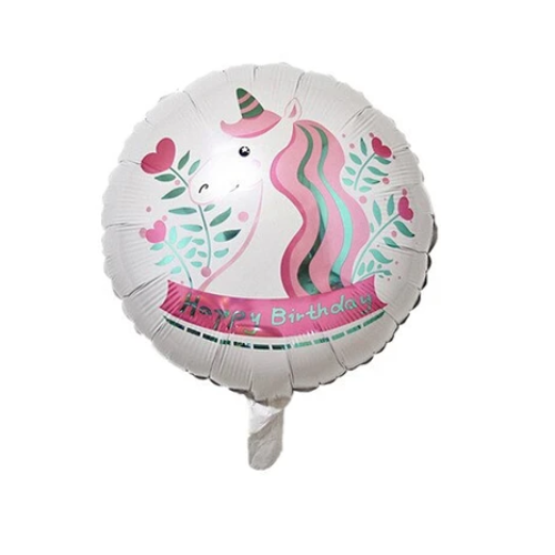 Globo Metalico Redondo Unicornio 45 Cm-0