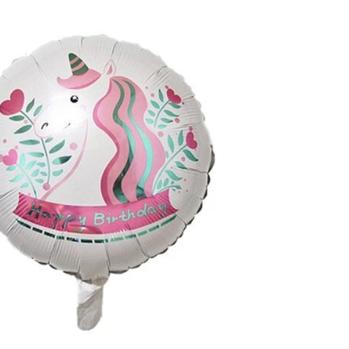 Globo Metalico Redondo Unicornio 45 Cm-1