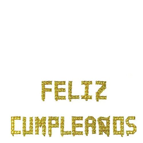 Set Globos Metálicos Feliz Cumpleaños Dorado 16 Pulgadas-1