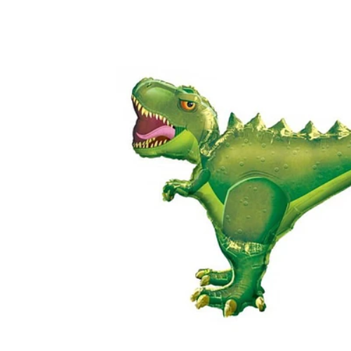 Globo Metalico Dinosaurio Verde 38x41Cm-1