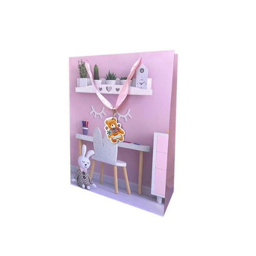 Bolsa De Regalo Oso Conejo Bebe 26X10X32Cm 12 Unid -0