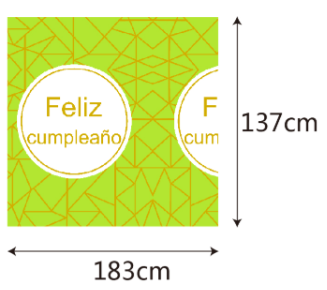 MANTEL 183X137CM VERDE FELIZ CUMPLEAÑOS-1