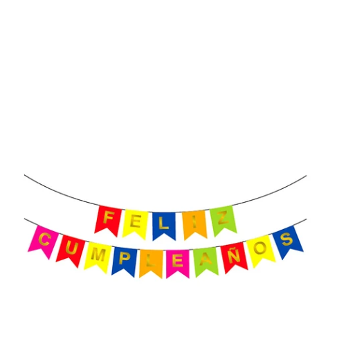 Guirnalda De Banderines Feliz Cumpleaños 5 m-1