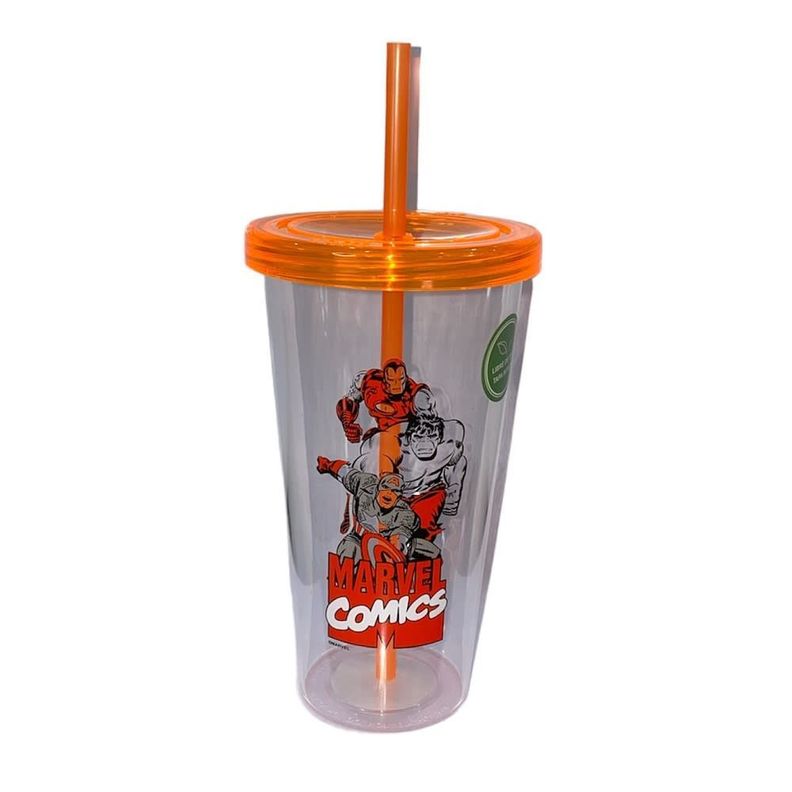 VASO SIMPLE C/BOMBILLA MARVEL 680ML.-1