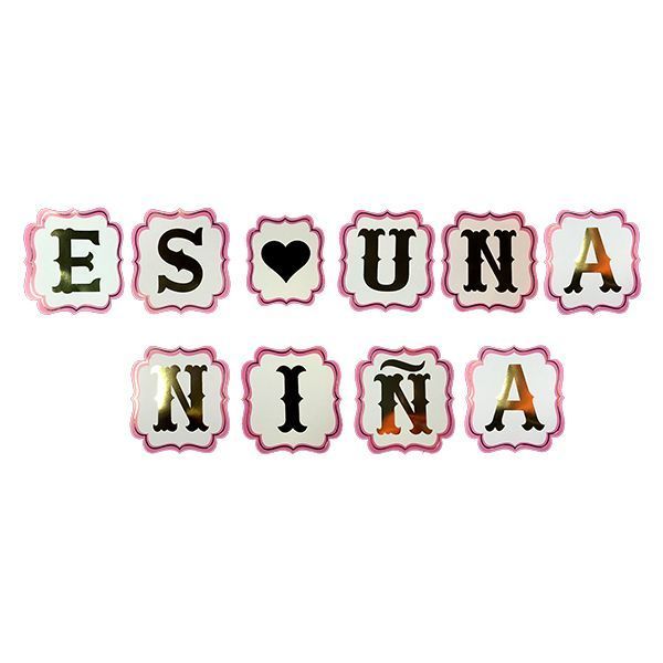 BANNER BABY SHOWER ES UN NIÑA 4MT X1 UNI-0