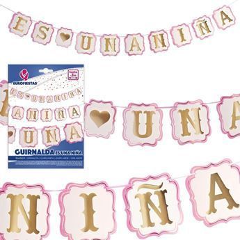 BANNER BABY SHOWER ES UN NIÑA 4MT X1 UNI-1