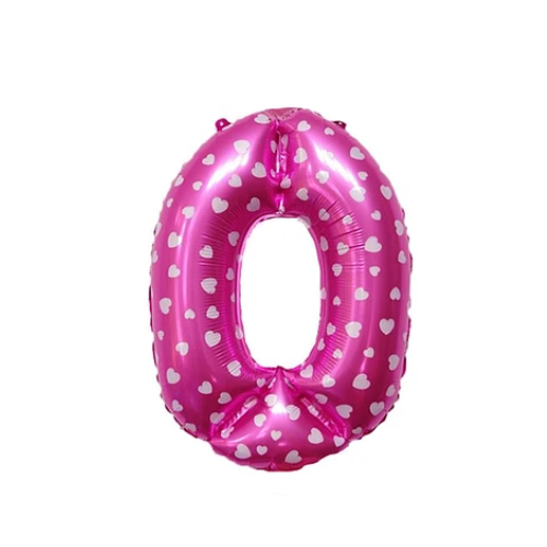 Globo Número 0 Rosa 16 Pulgadas-0