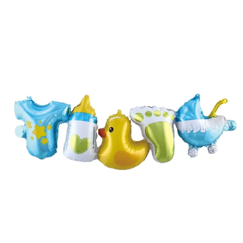 Cadena De Globos Metálicos Baby Shower Niño 1m-0
