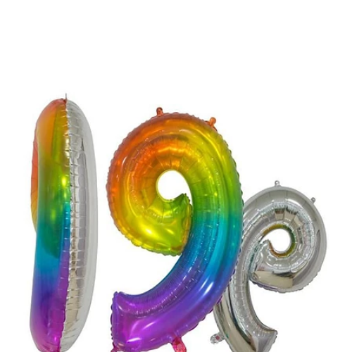 Globo Metálico Número 9 Multicolor 16 Pulgadas-1
