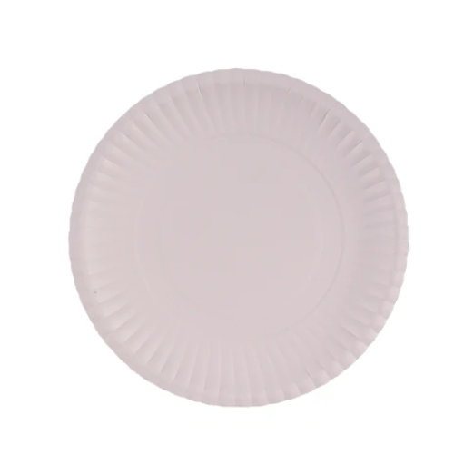 Platos De Carton Color Blanco 50pcs
