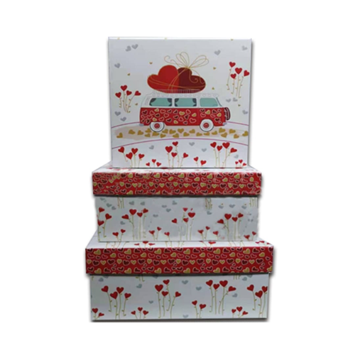 Set De Cajas De Regalo Estampada 3 Tamaños 6 Unid -1