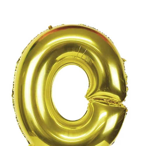 Globo Letra O Oro 30 Pulgadas-1