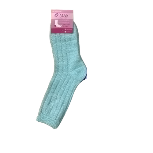 Calcetiens Plush Mujer Corte Medio Acanalado Liso 12 Unid-0