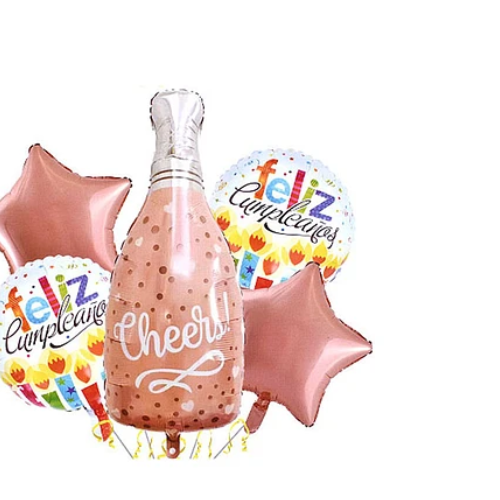 Set De Globos Metálicos Botella-1