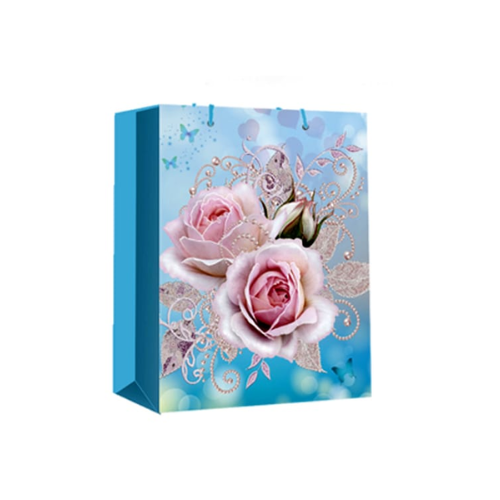 Bolsa De Regalo Rosas Brillantes 31X12X40Cm 12 Unid -0