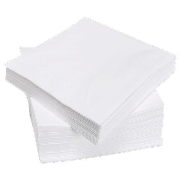 SERVILLETAS FRANJA METALICA 33X33 BLANCO X12UNI-1
