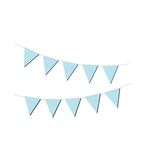 Guirnalda De Banderines Celeste 10pcs 3m-0