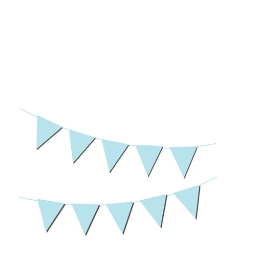 Guirnalda De Banderines Celeste 10pcs 3m-1