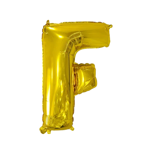 Globo Letra F Oro 16 Pulgadas-0