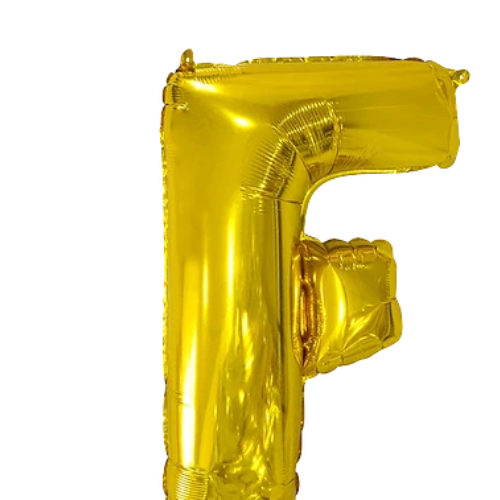 Globo Letra F Oro 16 Pulgadas-1