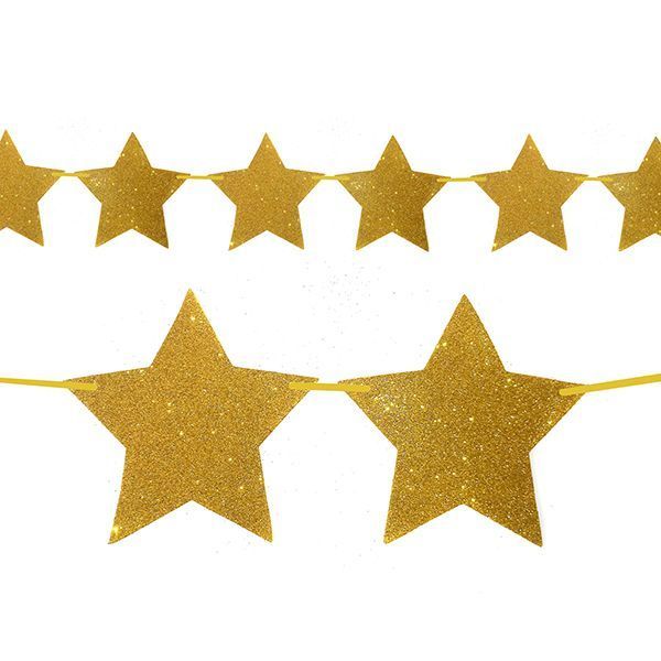 GUIRNALDA ESTRELLA DORADO 15 PCS X1 UNI-0