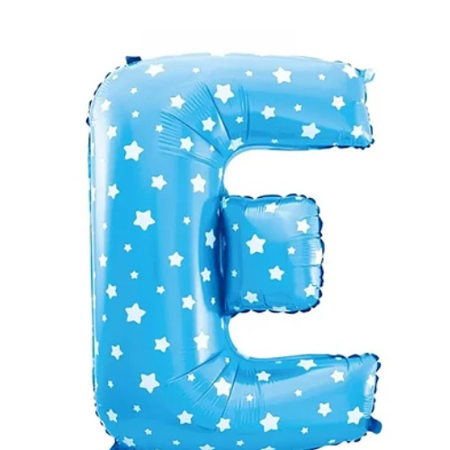 Globo Letra E Azul 16 Pulgadas-1