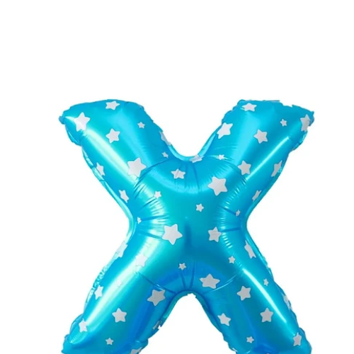 Globo Letra X Azul 16 Pulgadas-1