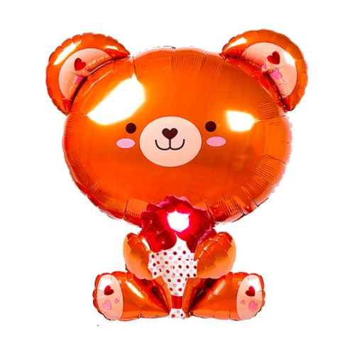 Globo Metalico Oso Naranja 62x71 cm-0