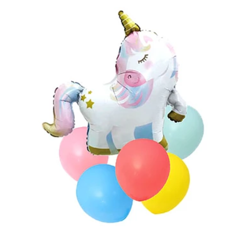 Set De Globos Diseño Unicornio 7Pcs-0