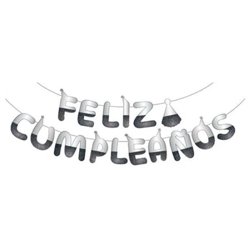 Guirnalda Feliz Cumpleaños Negra 5m-1