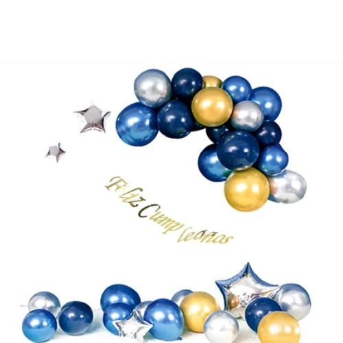 Set De Globos Con Guirnalda Feliz Cumpleaños 37 Pcs-1