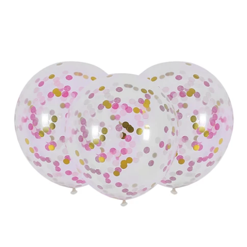 Globo De Látex Challa Rosa 3pcs 30cm-0