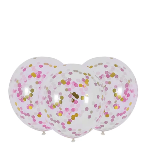 Globo De Látex Challa Rosa 3pcs 30cm-1