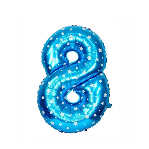 Globo Número 8 Azul 16 Pulgadas-0