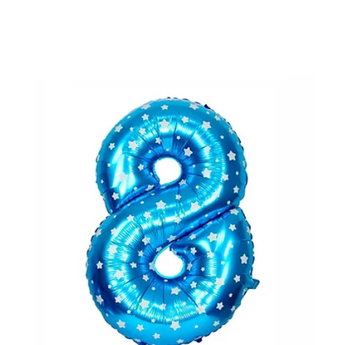 Globo Número 8 Azul 16 Pulgadas-1
