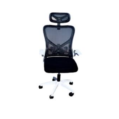 Silla Oficina Ergonómica Acolchonada - Negro.-0