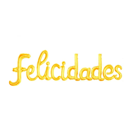 Globo Metálico Felicidades Color Dorado-0