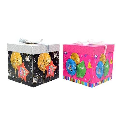 Caja De Regalo Plegable De Globos 15cm Diseño Aleatorio-0