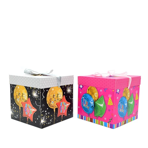 Caja De Regalo Plegable De Globos 15cm Diseño Aleatorio-1