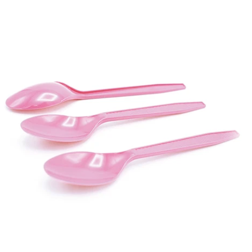 Cucharillas Plasticas Rosa 12pcs