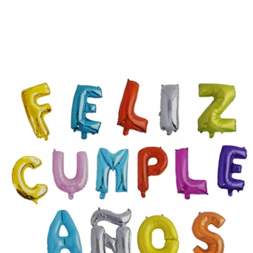 Globo Letras Feliz Cumpleaños Colores 16 Pulgadas-1