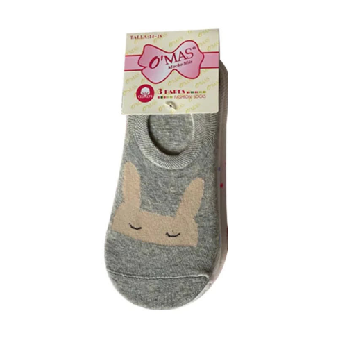 Calcetines De Mujer Invisible Conejo 12 Unidades-0